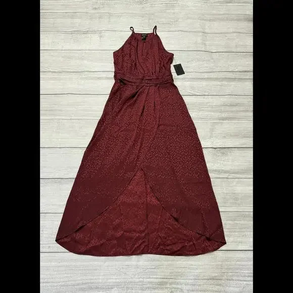 burgundy dress winter outfits Strapless Ruched Bodice Maxi Dress in Burgundy Floral Print L / Burgundy Floral